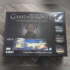 Westeros & Essos 4D Puzzle - Black and Multicolor